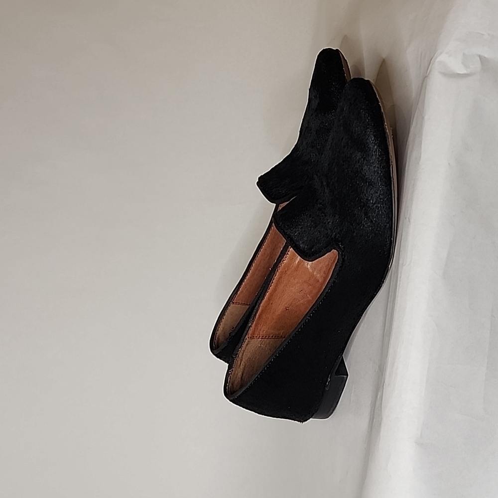 Sam Edelman Alvin Black Goathair/ Horsehair Smoking Loafers Flats - Picture 2 of 4
